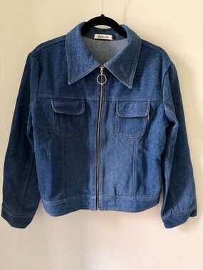 Rework Blue Denim Jacket NWOT